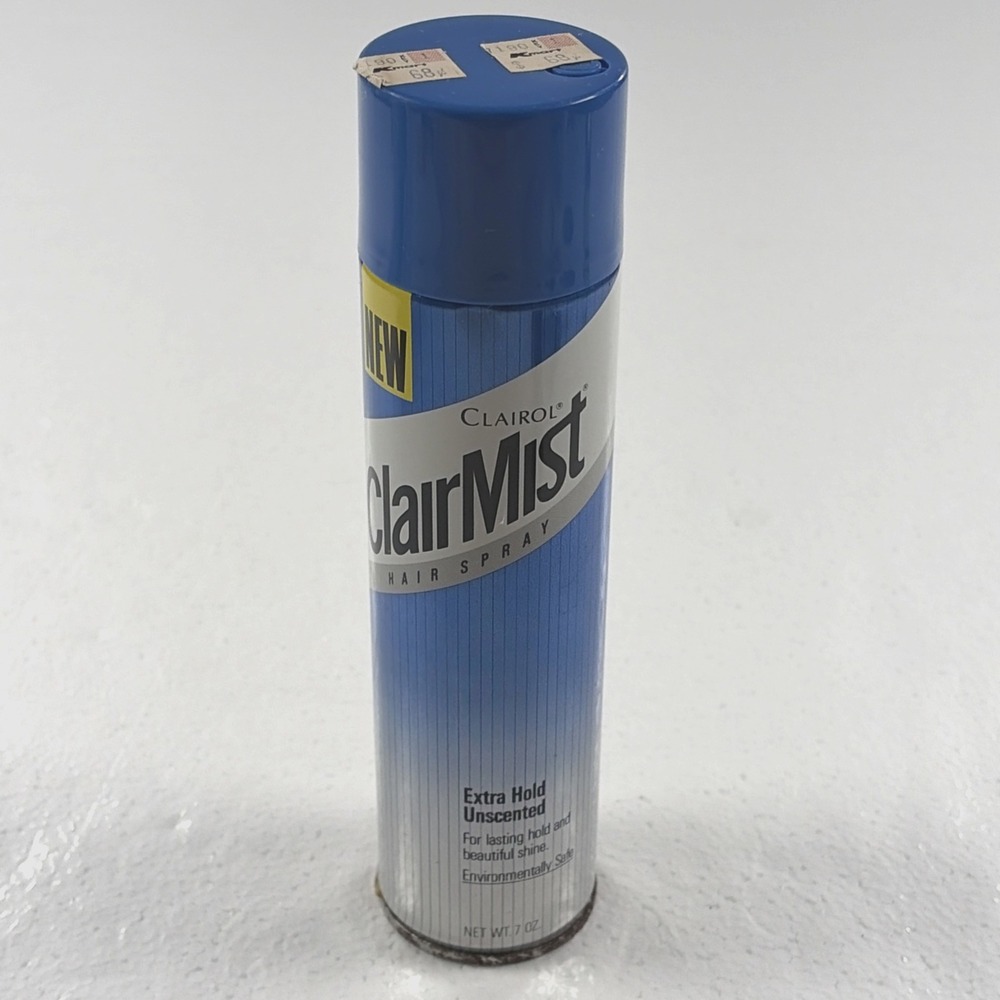 Vintage Clairol ClairMist Hair Spray 7 Oz Extra Hold Unscented 1989 NOS Prop '89
